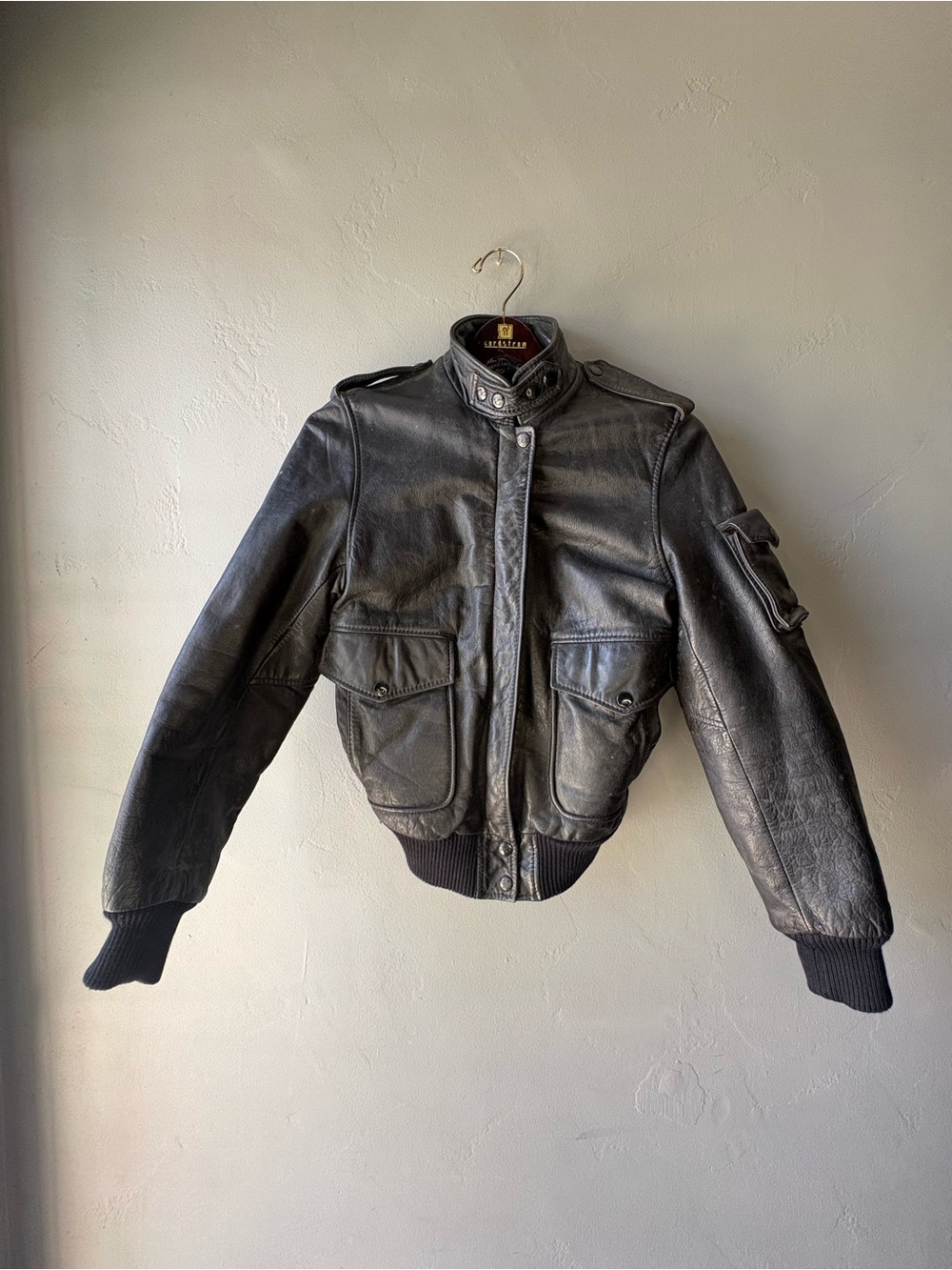 Vintage Hein Gericke Harley Davidson Leather Bomber Jacket ~ Size 36